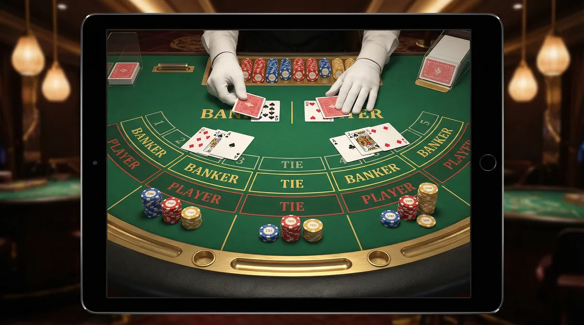 AG真人百家乐游戏桌面，荷官正在发牌